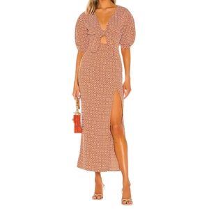 House of Harlow 1960 Vincenza Maxi Dress Geo Tile Print Size S